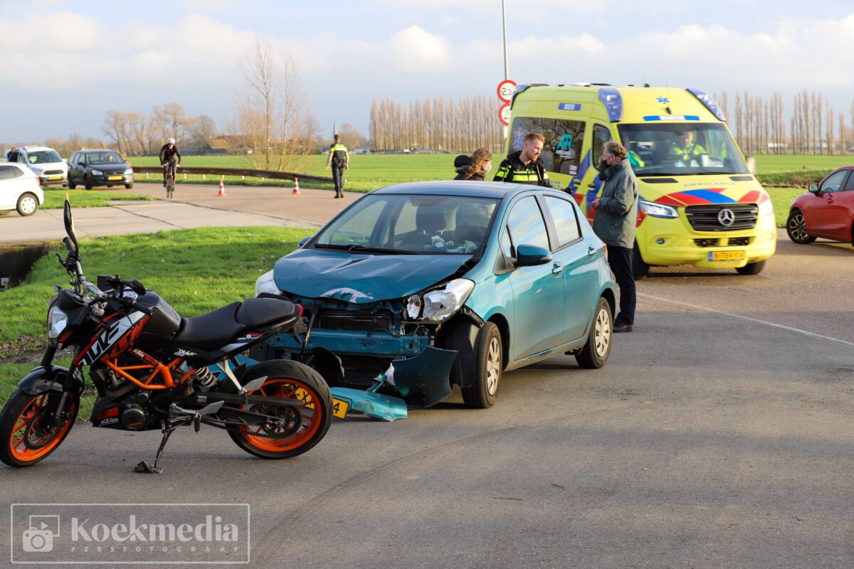 Motorrrijder raakt gewond na ongeval